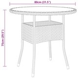  5-dijelni vrtni blagovaonski set od poliratana crni | shoptok.hr