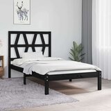  Okvir za krevet od borovine crni 75 x 190 cm 2FT6 jednokrevetni | shoptok.hr