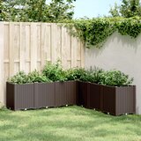 vidaXL Vrtna sadilica smeđa 160 x 160 x 53 cm PP | shoptok.hr