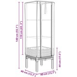  Povišena gredica s pokrovom za staklenik 40 x 40 x 140 cm | shoptok.hr