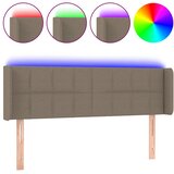  LED uzglavlje smeđesivo 147x16x78/88 cm od tkanine | shoptok.hr