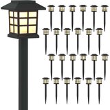 vidaXL Sončne luči za zunanjo uporabo z zemeljskim klinom 24 pcs PP, (5000358806) | Shoptok.si