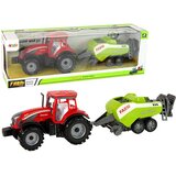 Red Farm Tractor with Green Seeder Friction Drive Cijene
