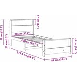  Krevetna konstrukcija Bijelo 80 x 200 cm Masivna borovina | shoptok.hr
