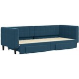  Dnevni krevet na razvlačenje plavi 80 x 200 cm baršunasti | shoptok.hr