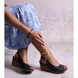 Gemre Black wedge sandals Sakna | Shoptok.si