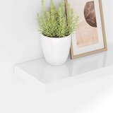  Plutajuća zidna polica visoki sjaj bijela 40 x 23 x 3,8 cm MDF | Eponuda.ba