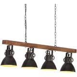 vidaXL Industrijska stropna svjetiljka crna E27 od drva manga