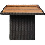 Poli vrtni blagovaonski stol crni 200 x 100 x 74 cm od poliratana | shoptok.hr