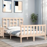 vidaXL Posteljni okvir z vzglavjem 4FT trden les | Shoptok.si