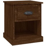 Maison Chic Nočna omarica - Nočna miza rjav hrast 39x39x47,5 cm inženirski les, (21687762) Cene