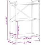 Police za knjige Crni hrast 60 x 30 x 83 cm Konstruirano drvo | shoptok.hr