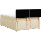  Krevet s oprugama i madracem krem 160x200 cm od tkanine | shoptok.hr
