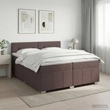  Boxspring krevet s madracem Tamno smeđa 200 x 200 cm Tkanina 200 x 200 x 88 cm | Shoptok.si