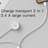 Yesido Data kabel (CA-70) - 2u1 USB to Lightning Apple Watch 2.4A 120cm - bijeli | shoptok.hr