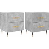  Noćni ormarići 2 kom boja betona 40x35x47,5cm konstruirano drvo | shoptok.hr