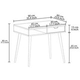Hanah home radni sto offer - grey, wooden greywooden study desk | Eponuda.com