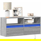 Maison Chic Stenska TV omarica - TV stojalo - Televizijska omarica z LED lučkami siva sonoma 100x31x45 cm, (21699819) | Shoptok.si