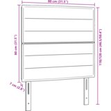  LED uzglavlje Linijski dizajn Svjetlosiva 80 cm Tkanina | shoptok.hr