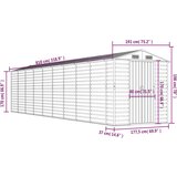 vidaXL Vrtna lopa svetlo siva 191x810x198 cm pocinkano jeklo | Shoptok.si
