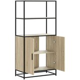vidaXL Visoka ploča sonoma hrast 68x35x139cm konstruirano drvo i metal | shoptok.hr