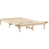 vidaXL Posteljni okvir z nočnimi omaricami Rjava 135 x 190 cm Rjava | Shoptok.si