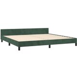  Posteljni okvir z vzglavjem temno zelen 200x200 cm žamet, (20902691) | Shoptok.si
