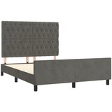  Okvir za krevet bez madraca tamnosivi 140 x 190 cm baršunasti | shoptok.hr