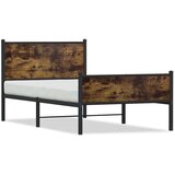 vidaXL Metalni okvir kreveta s uzglavljem i podnožjem 107 x 203 cm | shoptok.hr