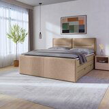 MID.YOU POSTELJA BOXSPRING 180 cm x 200 cm , kovina, umetna masa, tekstil, karton, leseni material naravne barve | Shoptok.si