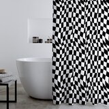Catherine Lansfield Zavesa za tuš 180x180 cm Checkerboard – | Shoptok.si