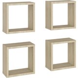 vidaXL Stenske police kockaste 4 kosi sonoma hrast 30x15x30 cm, (20915399) | Shoptok.si