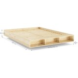 Karup Design Zakonska postelja iz masivnega bora z letvenim dnom 180x200 cm v naravni barvi Merge – | Shoptok.si
