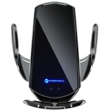 forcell auto držač s bežičnom punjenjenjem sa automatskim senzorom + magnetski adapteri HS1 15W crni | shoptok.hr