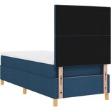 Box Spring postelja z vzmetnico modra enoposteljna tkanina, (22051578) | Shoptok.si