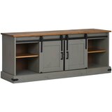 TV ormarić HALDEN 2 klizna vrata sivi 150x40x60 cm puno drvo | shoptok.hr