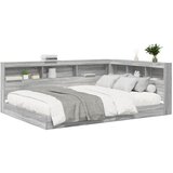 vidaXL Krevet s policama Siva Sonoma 160x200 cm Inženjersko drvo | shoptok.hr