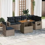 vidaXL 7-dijelni set vrtnih sofa sivi od poliratana | shoptok.hr
