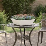 vidaXL Metalna sadilica Bela Metal Srednja Sadilice Metalna sadilica | shoptok.hr