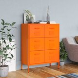  s ladicama narančasti 80 x 35 x 101,5 cm čelični | shoptok.hr
