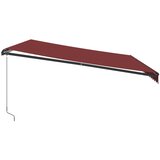 Tenda na ručno uvlačenje s LED svjetlima bordo 500 x 350 cm | shoptok.hr