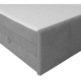 MID.YOU POSTELJA BOXSPRING 120 cm x 200 cm , les, kovina, umetna masa, tekstil svetlo siva | Shoptok.si