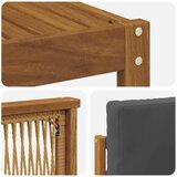  Set vanjskih sofa 5 kom. Prirodna i antracit Poliester | shoptok.hr