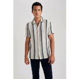 Defacto Regular Fit Cotton Striped Short Sleeve Shirt cene