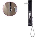 vidaXL za tuširanje od stakla 8 x 42,1 x 120 cm crni | shoptok.hr