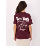 Sublevel T-shirt-D12022M02645R-burgundy | shoptok.hr