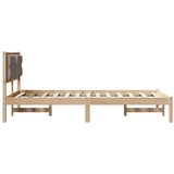  Konstrukcija postelje z vzglavjem Taupe 135 x 190 cm blago, (5000084122) | Shoptok.si