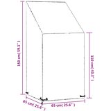  Navlaka za vrtnu stolicu 8 ušica 65x65x110/150 cm polietilen | shoptok.hr