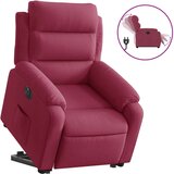  Električni naslonjač na podizanje boja vina baršunasti | shoptok.hr