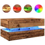  Stolić za kavu s LED svjetlima boja starog drva 90 x 50 x 40 cm | shoptok.hr